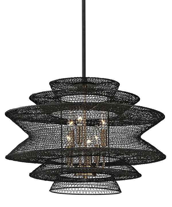 Troy Lighting’s Kokoro blends the exotic feel of Eastern influence with traditional lighting characteristics, creating a truly unique experience in illumination. www.troy-lighting.com