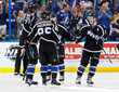 The Lightning Celebrate a Goal by NHL All-Star Defenseman Victor Hedman at AMALIE Arena - Photo Courtesy of Getty Images