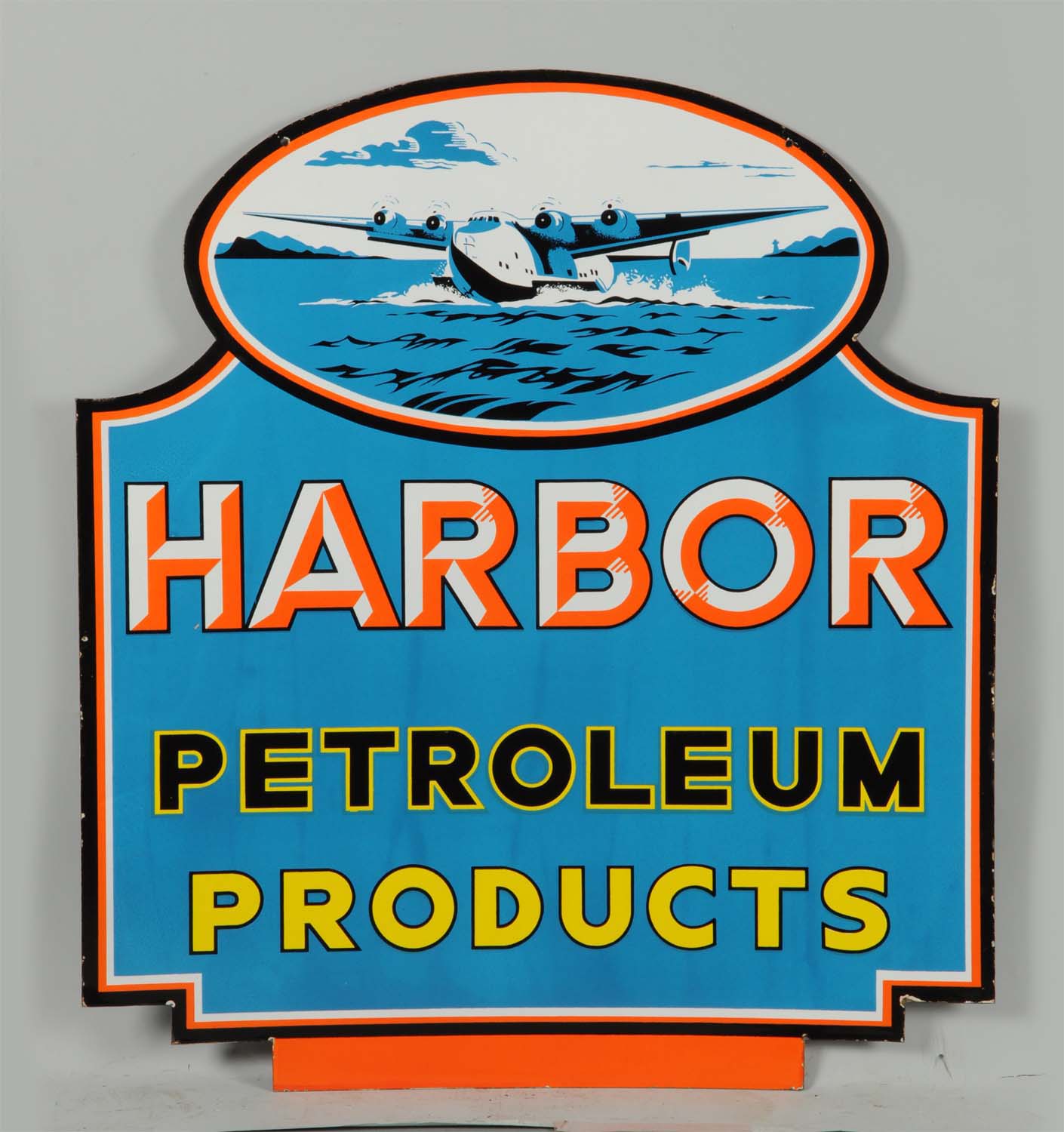 Harbor Petroleum Products Porcelain Sign, Estimated at $50,000-80,000.