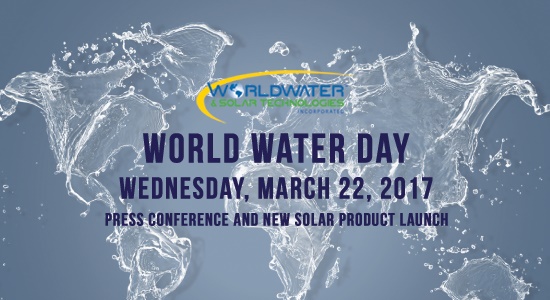 WorldWater & Solar Technologies, Inc. host World Water Day 3-22-17