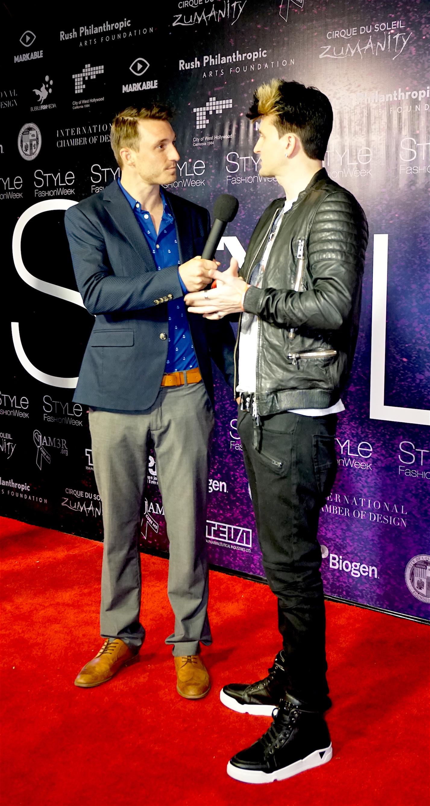 Voxx on the Red Carpet at Los Angeles Fashion Week debuting House of Cuoco X Vanessa Summons.
