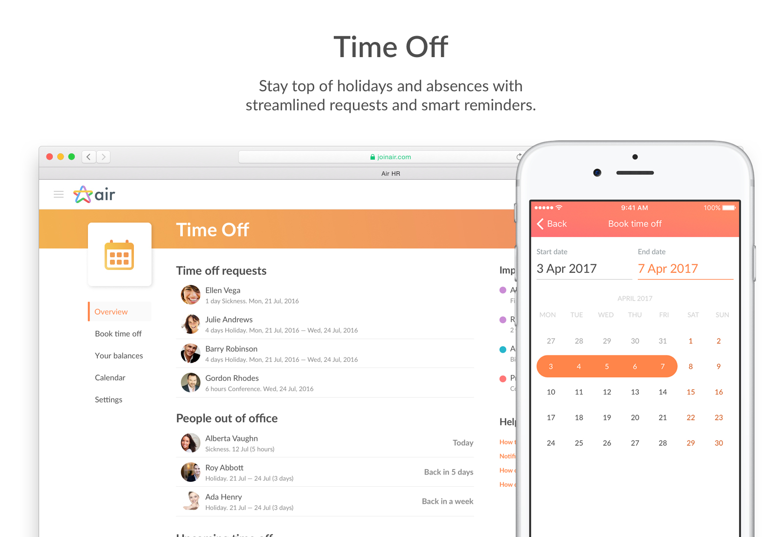 Air HR Software automates Time Off requests and approvals
