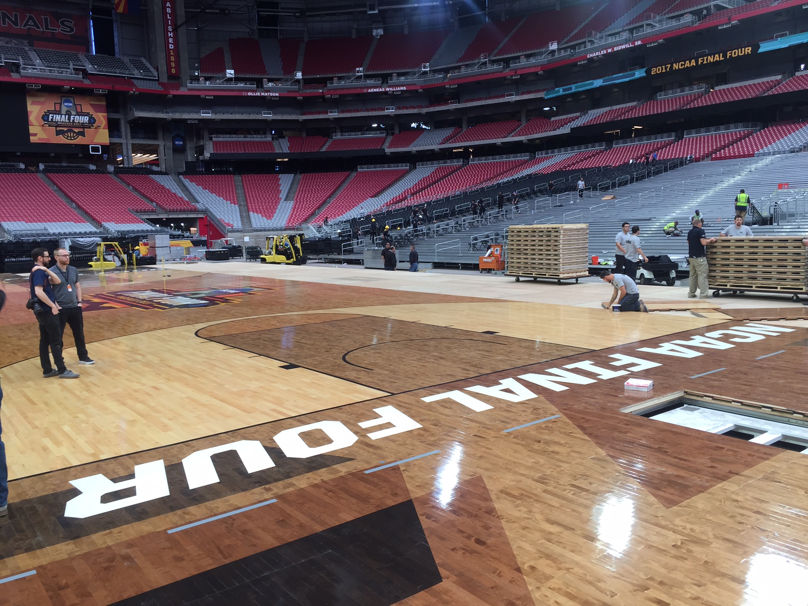 Connor Sports installs the Official Court for the 2017 NCAA Men's Final Four