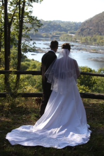 Wedding over the Potomac River Harpers Ferry, WV