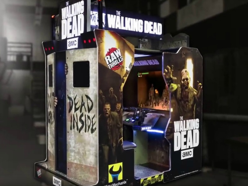 The Walking Dead Arcade game now at GameTime locations. Photo Courtesy of Raw Thrills.