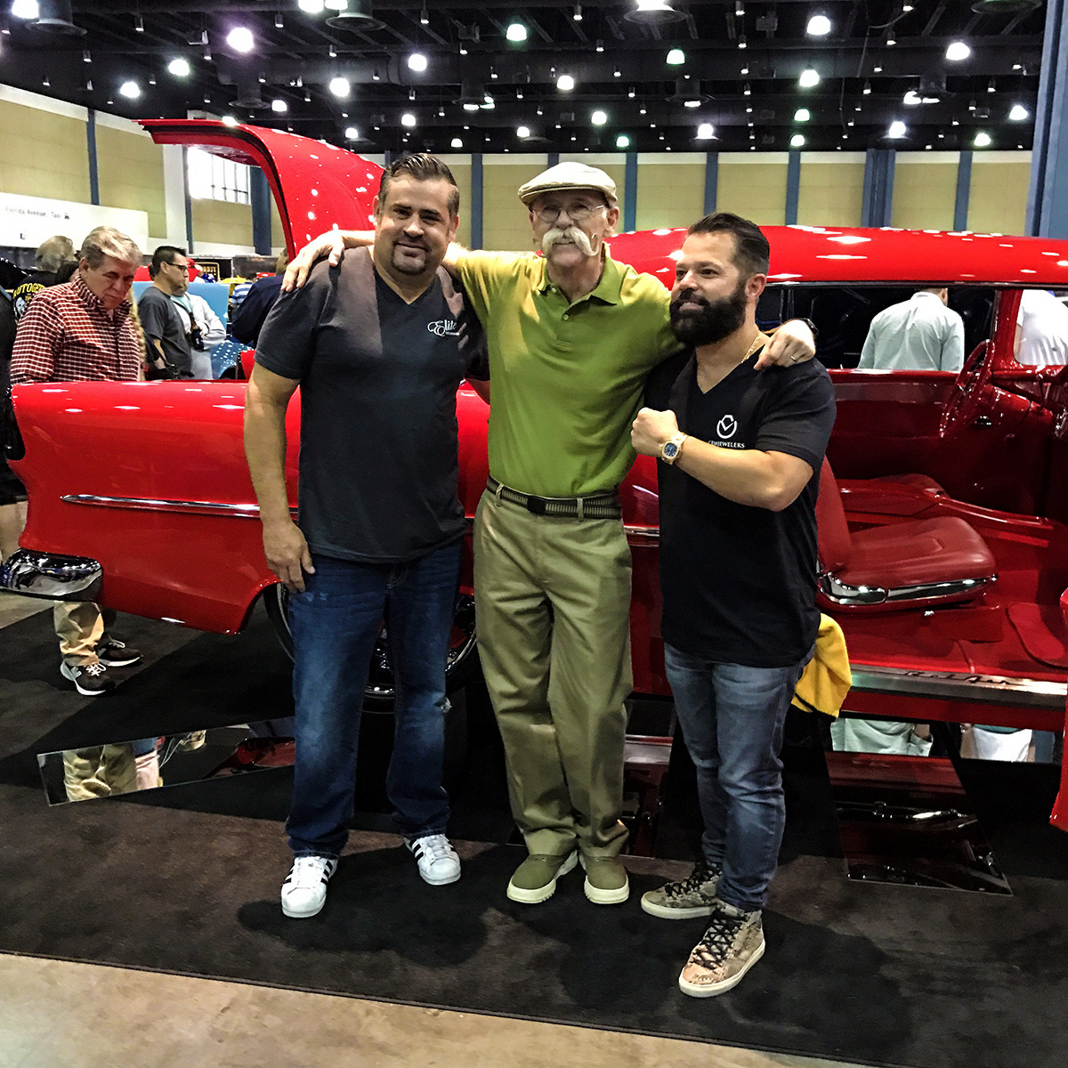 Ivan Barcelo from Elite Autoworks, Dennis Cage of "My Classic Car" and Carlos Marcelin of CRM Jewelers