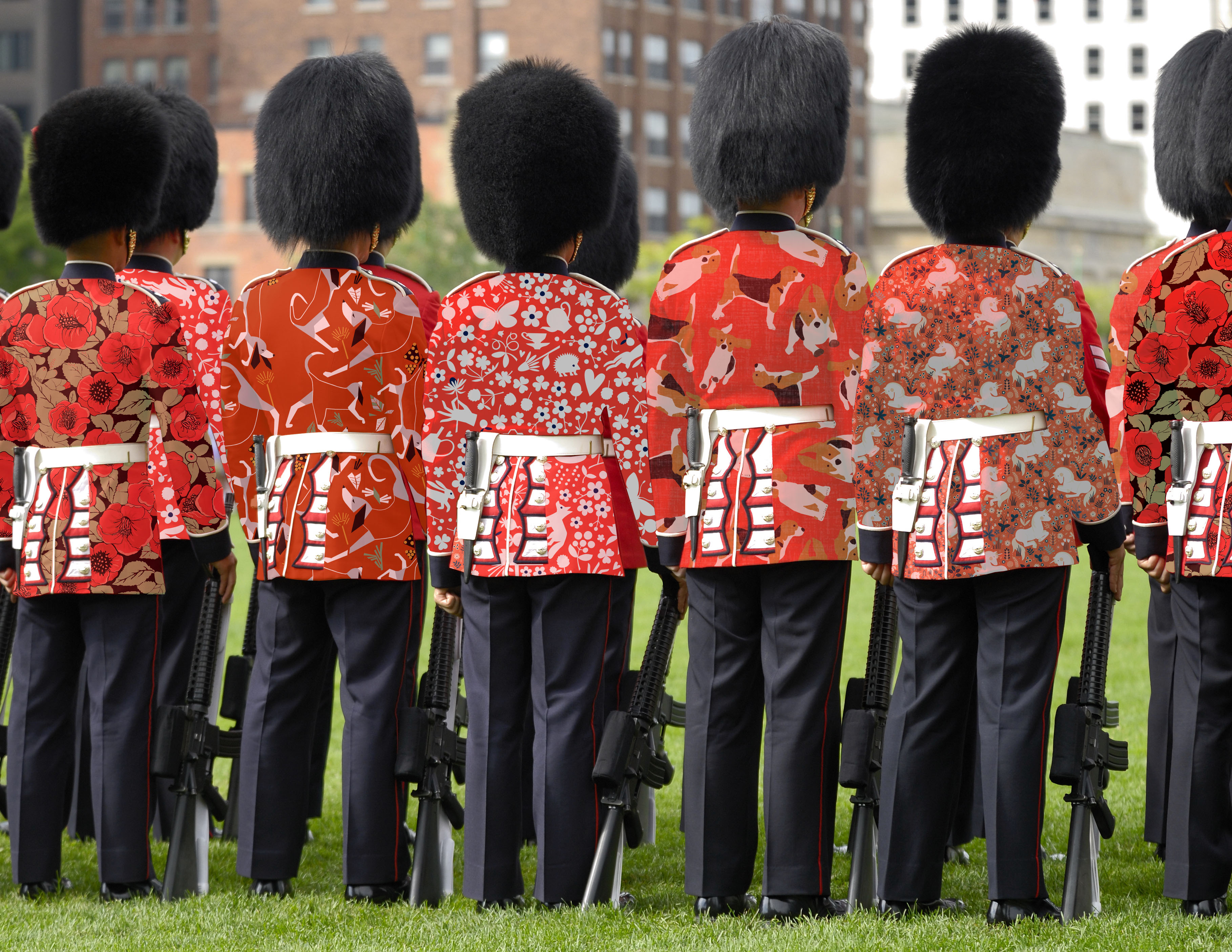 Spoonflower reimagines British Guard uniforms