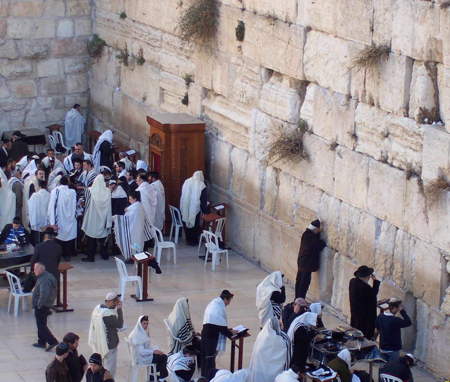 The Western Wall, where the Jewish pray daily.