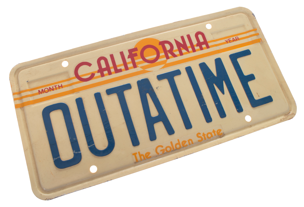 Back to the Future 2 OUTATIME license plate