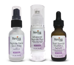 Anti-Aging Trio Facial Skin Prep, Advanced Peptide Plus, and Dual Source Vitamin C Serum