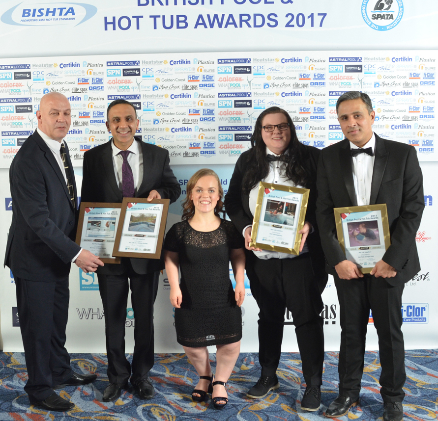 BISHTA Winners - Hot Tub Suppliers presented with their award by Ellie Simmonds OBE