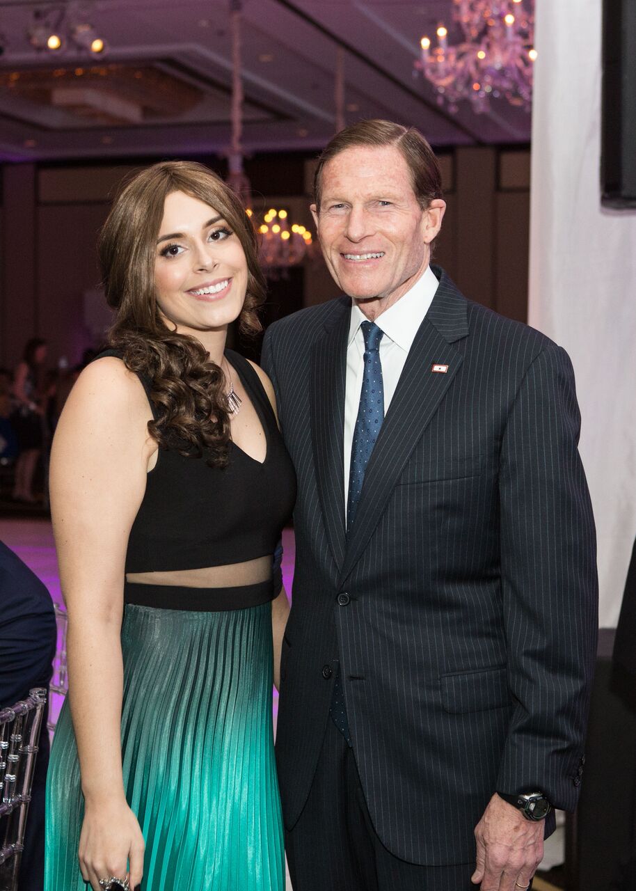 Star Light honoree Marina Morgan with Sen. Blumenthal