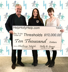 Peter Francis Geraci and Holly Geraci Donating to Thresholds