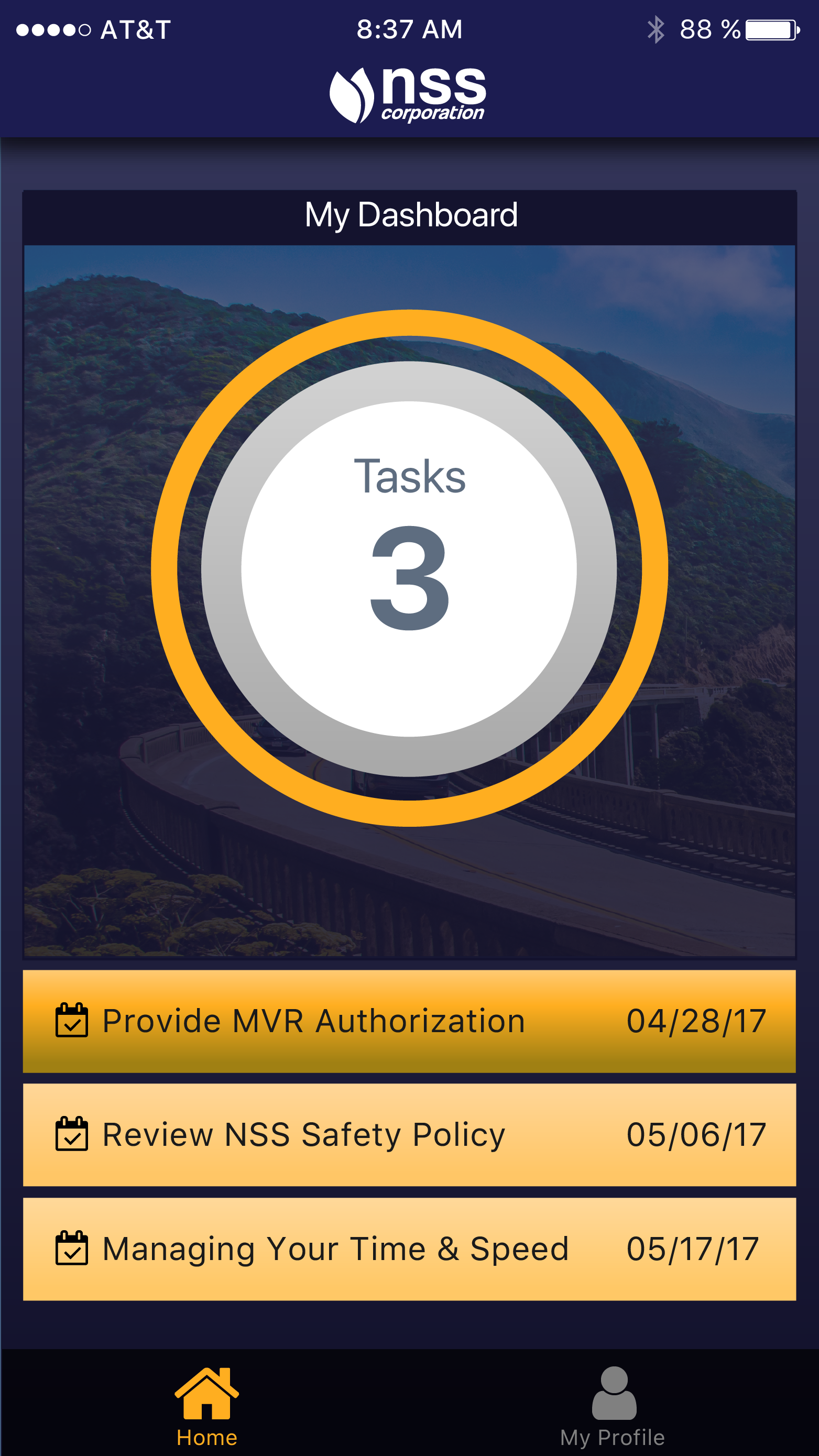 CEI Mobile App Task Screen