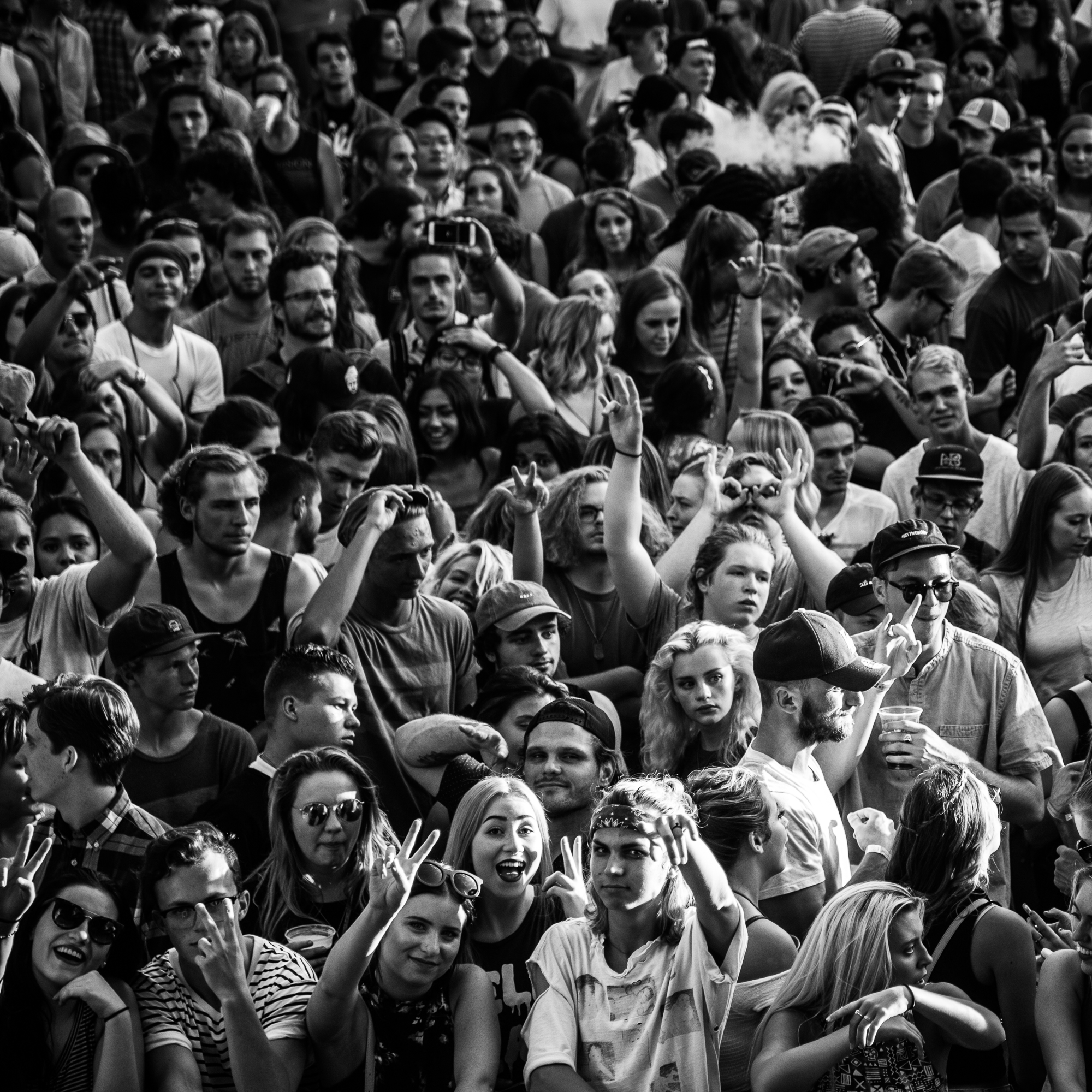 Crowd reacts during a performance at the Twilight Concert Series in Salt Lake City. - David Vogel Photography