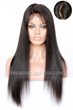 DFW01 Indian Remy Hair Natural Color 20inches Light Yaki,4.5" Super Deep C Side Part Lace Front Wigs