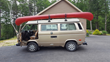’85 Van Goldie - glamping it up and going canoeing too with 1964 Old Town canvas canoe