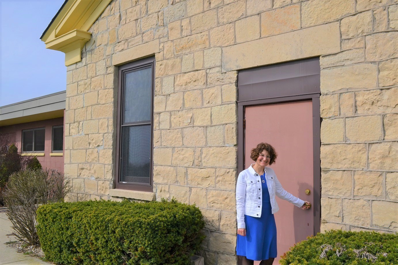 Laura Rauman, Founder and President of Bloom360 Learning Community at the historic Stone School that was built in 1858