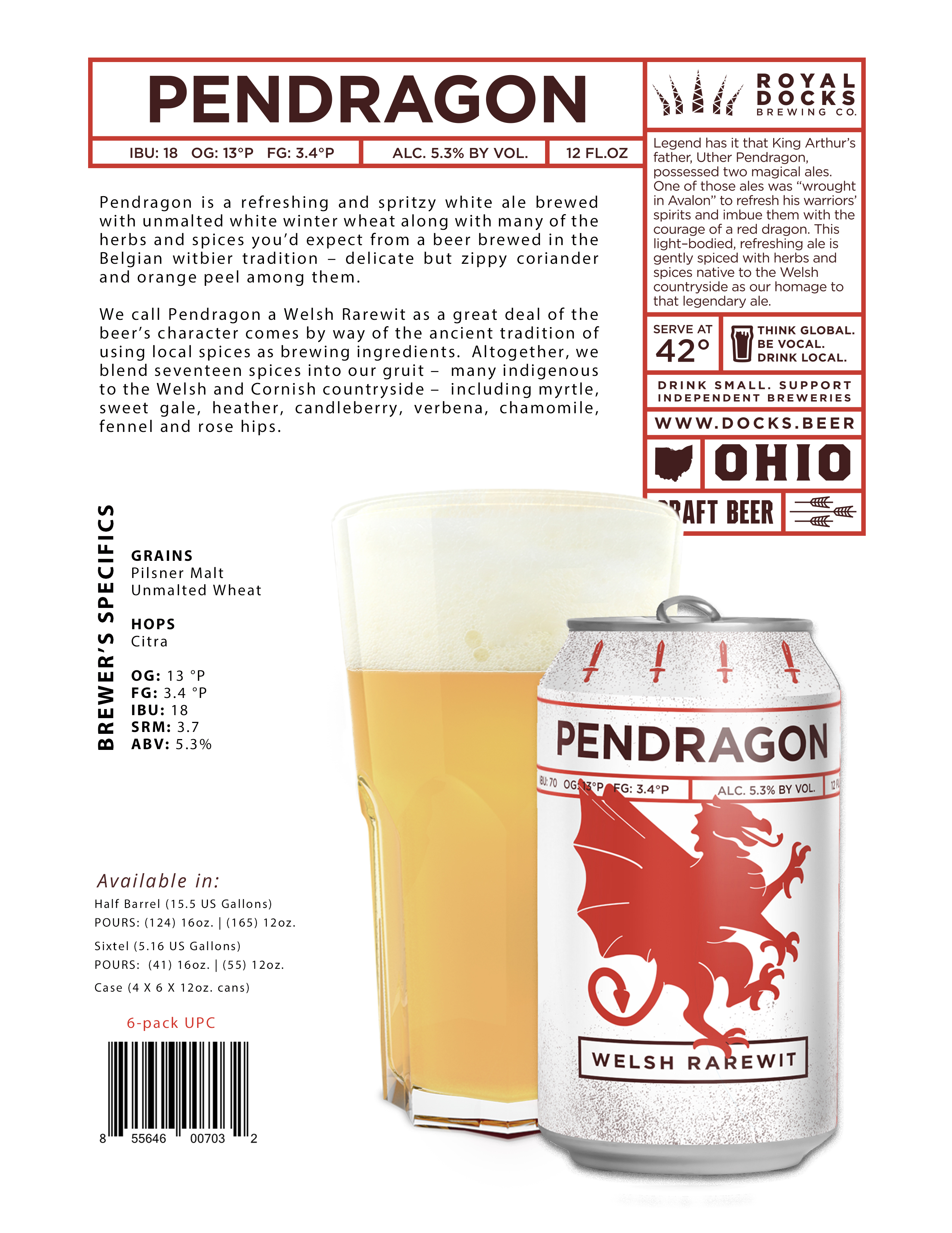 Royal Docks Brewing Co. Pendragon Welsh Rarewit