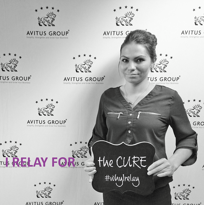 Avitus Group Relay for Life Team Co-Captain Gabrielle Sanchez