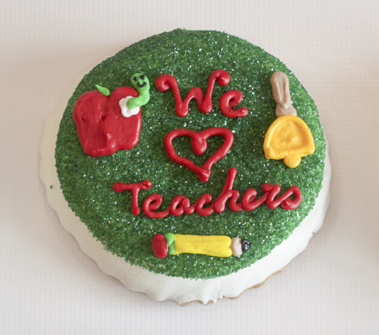 Cookies for Teacher Appreciation Week at Three Brothers Bakery.