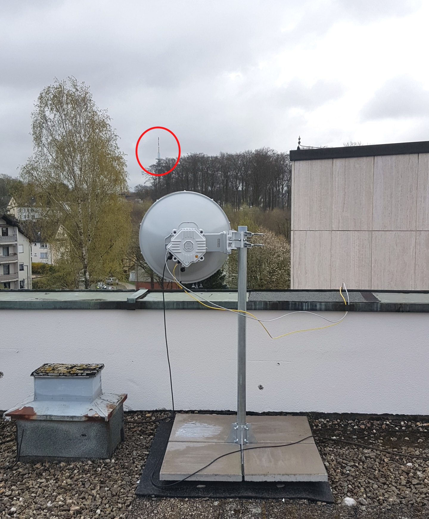 Demo trace trace from the roof of the Best Western Plus Parkhotel Velbert