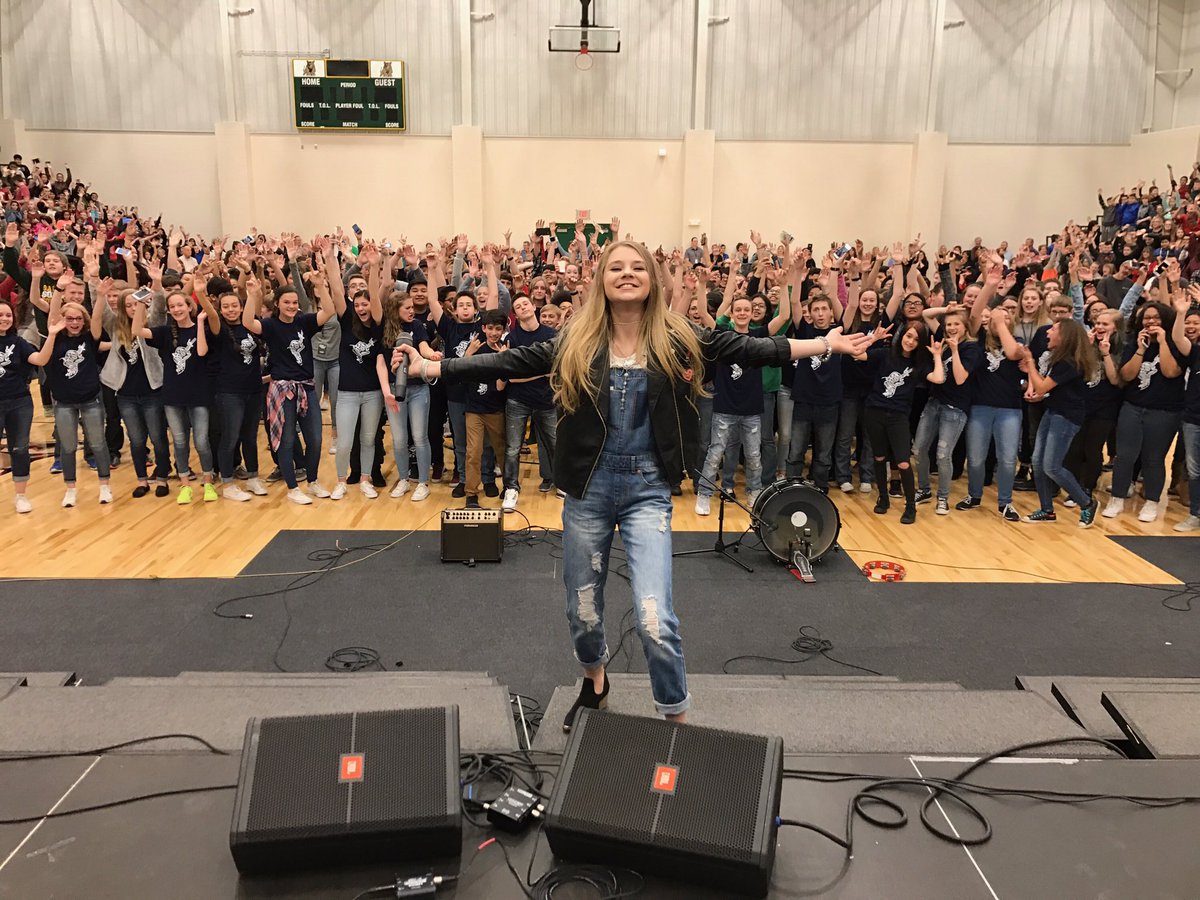 Radio Disney Country artist Tegan Marie at Salina South Middle School, KS.