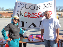 Andrews Federal’s Tameyka Whitney and Tim Blue were on hand to help add a little color to the participants during the event.