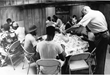 Msgr. Puma serving guests at Eva's Kitchen in 1982, when it was the first soup kitchen in N. NJ to provide supportive services.