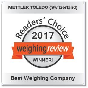 METTLER TOLEDO wins Best Weighing Company for third year in a row and Best Laboratory Balance/Scale for fouth year in a row (since the award’s inception).