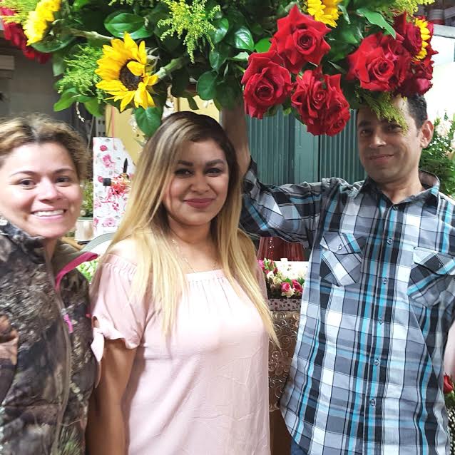 Sandra Campos Floral Designer, Brenda Burgos Grand Prize Winner with Guillermo Castro from Lavish Flowers