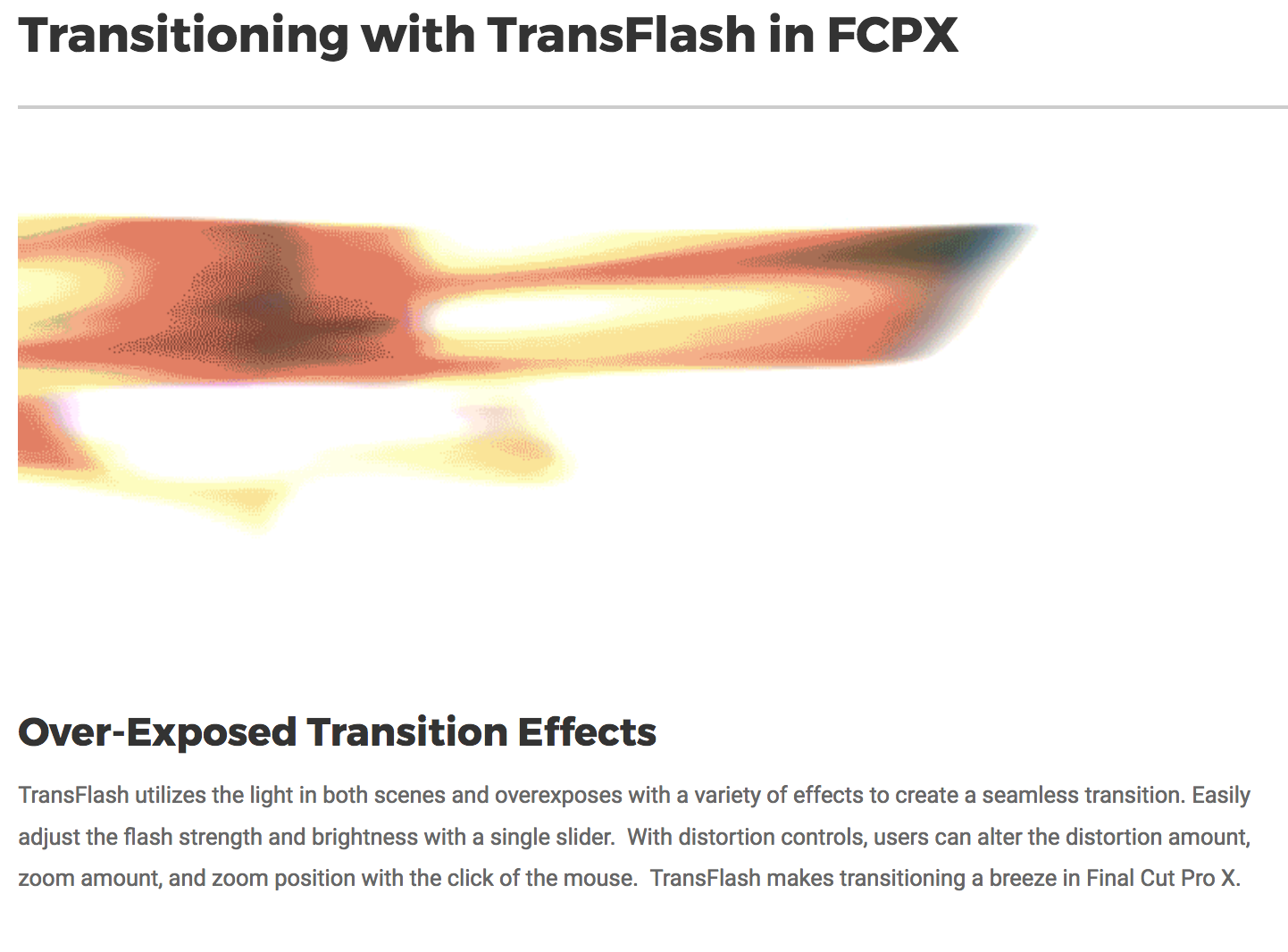TransFlash - Pixel Film Studios - FCPX Effects