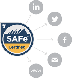 Digital badging provided by Scaled Agile Professional Certification Program