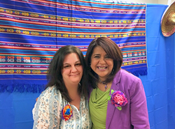 (Pictured) Jennifer Fiore and Angela M. Gonzales, Executive Director Servicios Latinos De Burlington County