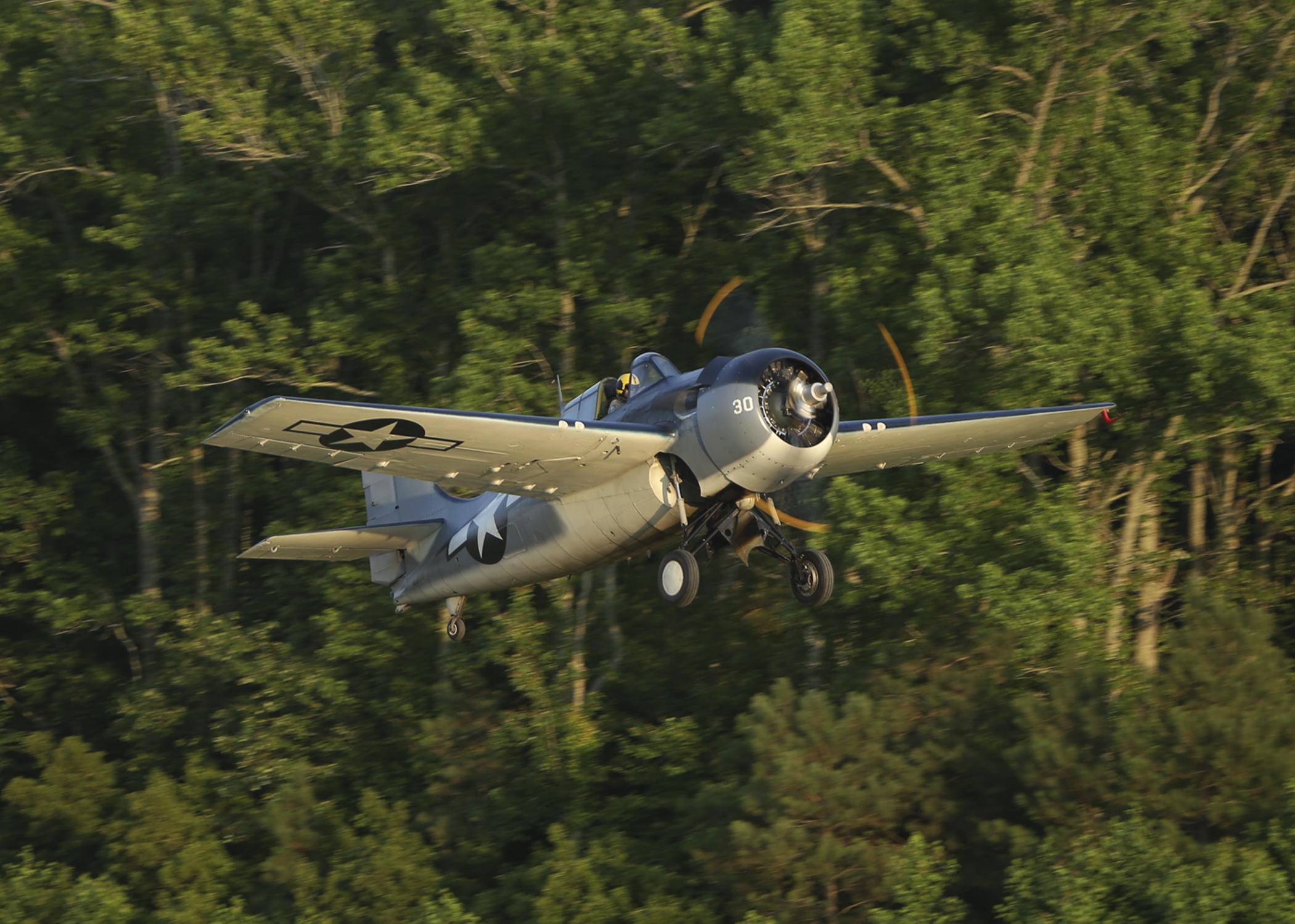 FM-2 Wildcat taking to the air.