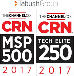 Tabush Group named by CRN to 2017 Tech Elite 250 & 2017 MSP 500 lists