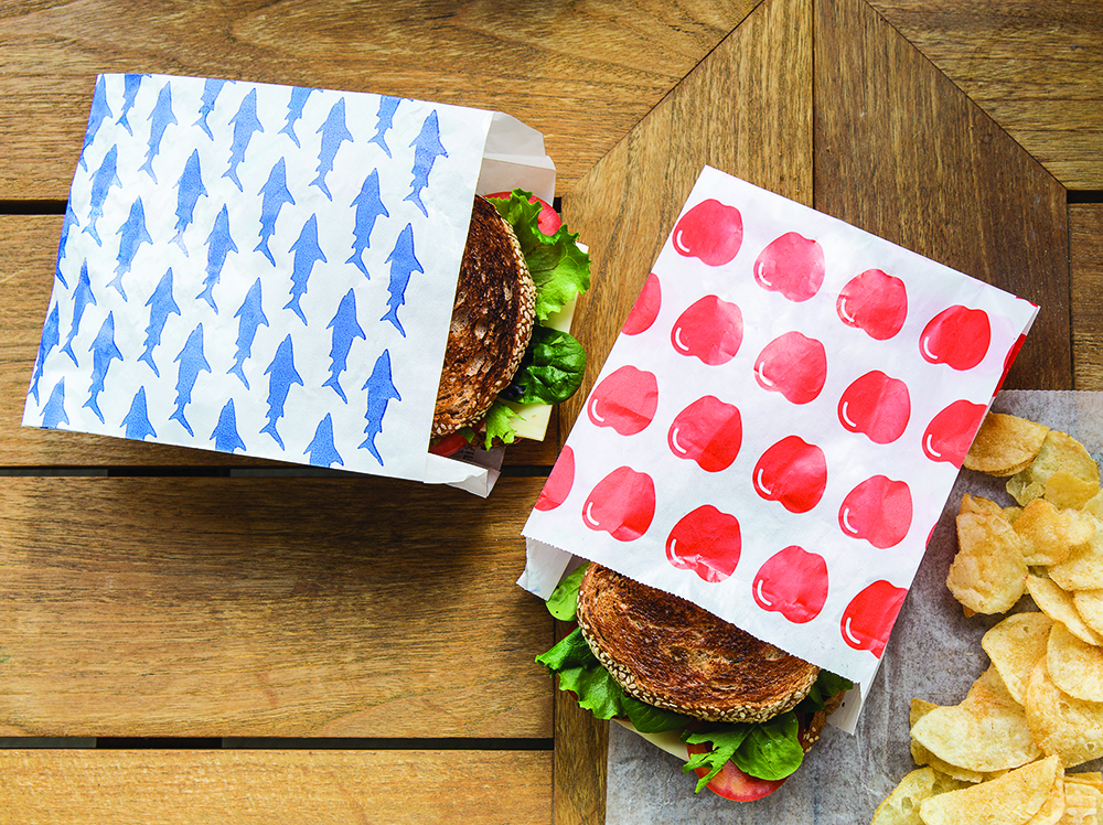 LunchSkins Recyclable + Resealable Paper Sandwich Bags blend convenience with sustainability.