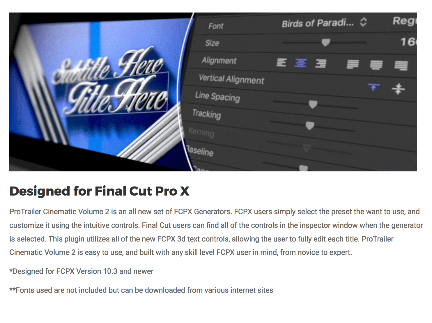 ProTrailer Cinematic Volume 2 - Pixel Film Plugins - FCPX Effects