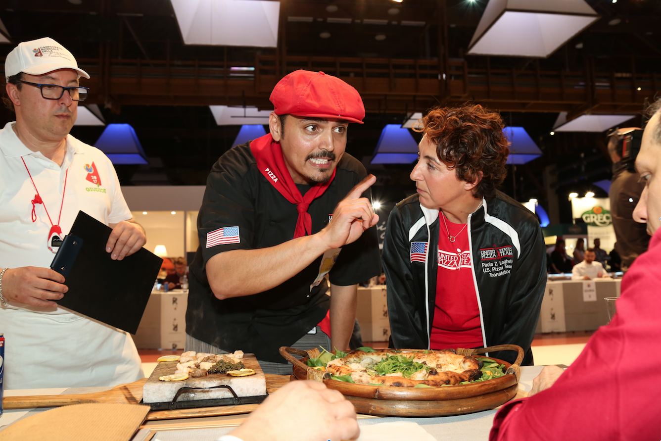 Ali Haider Presents his Old World Pizza to the Judges