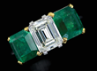 Lot 1020: Cartier emerald and diamond ring, estimated at $20,000-30,000.