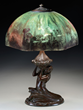 Lot 1685:  Handel reverse painted underwater lamp, estimated at $30,000-40,000.