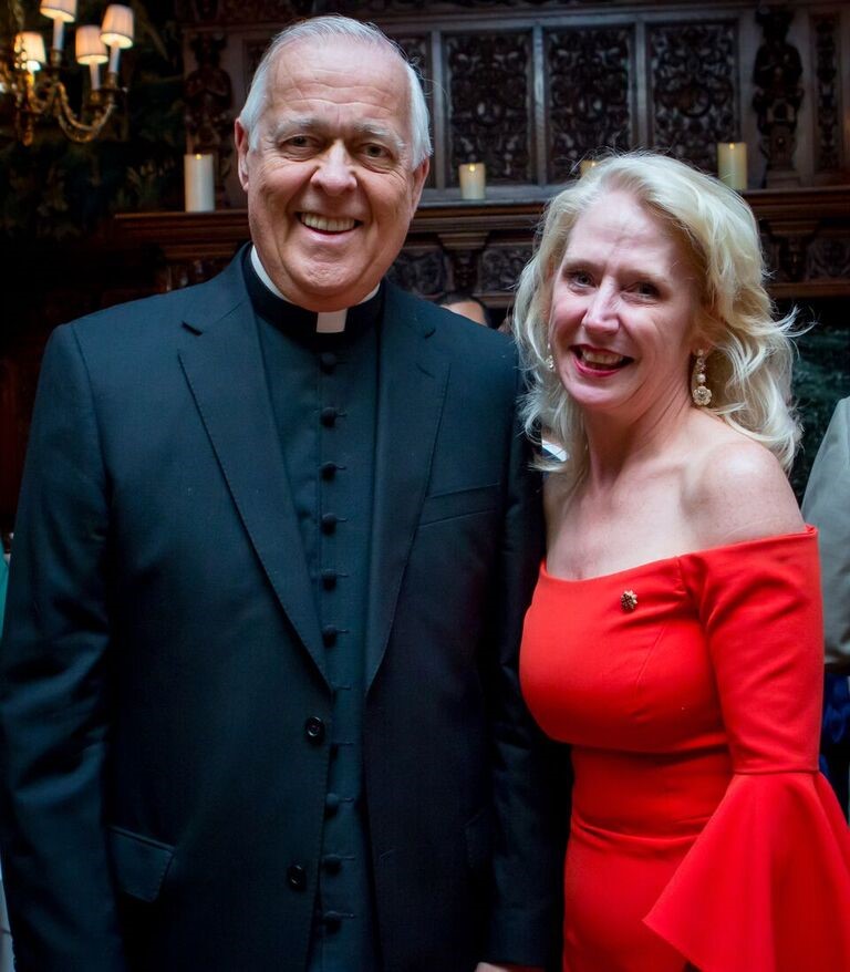 Monsignor John Kozar with H.E. Vicki Downey, DGCHS