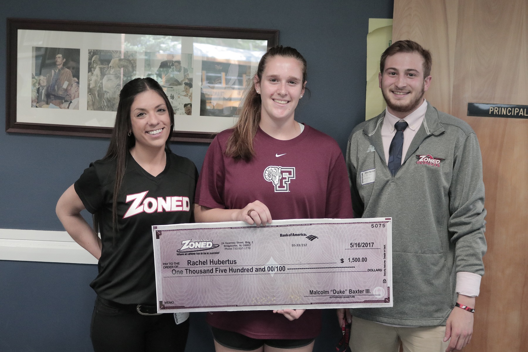 Rachel Hubertus of Millburn High School Wins Zoned Scholarship