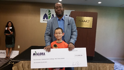 Joshua Tchou, Jericho, New York, winner of $10,000 Senior 1st prize in ALOHA Mind Math's 1st National Math Challenge