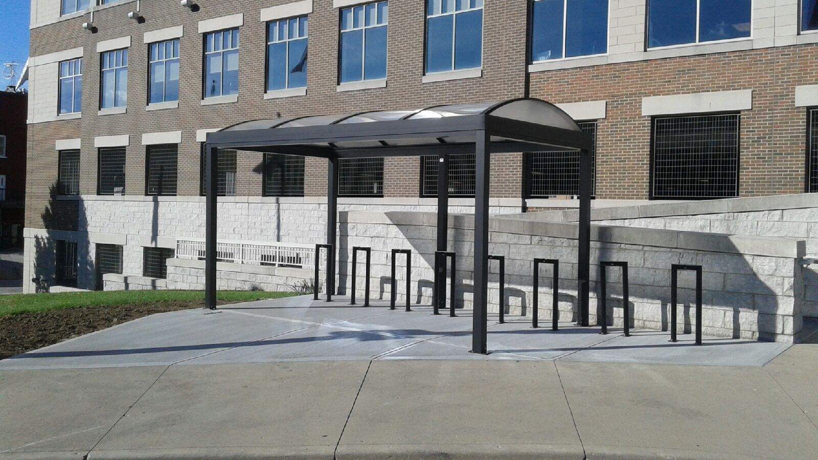 River Cities Bike Share Program features Velodome's Newport bike shelters.