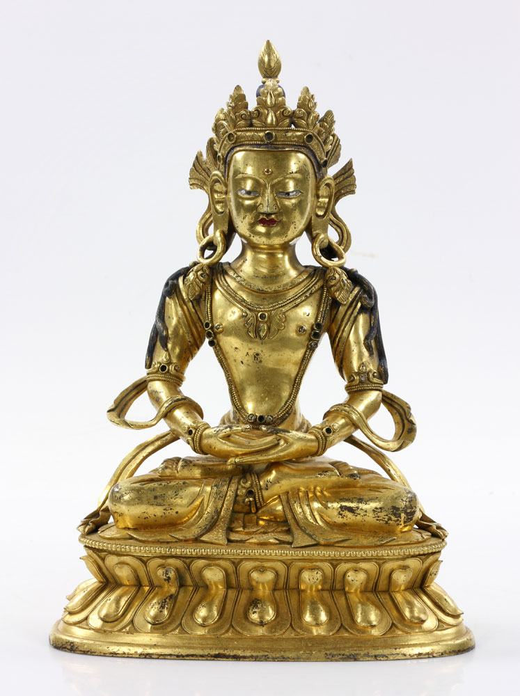 Sino-Tibetan Gilt Bronze Buddha