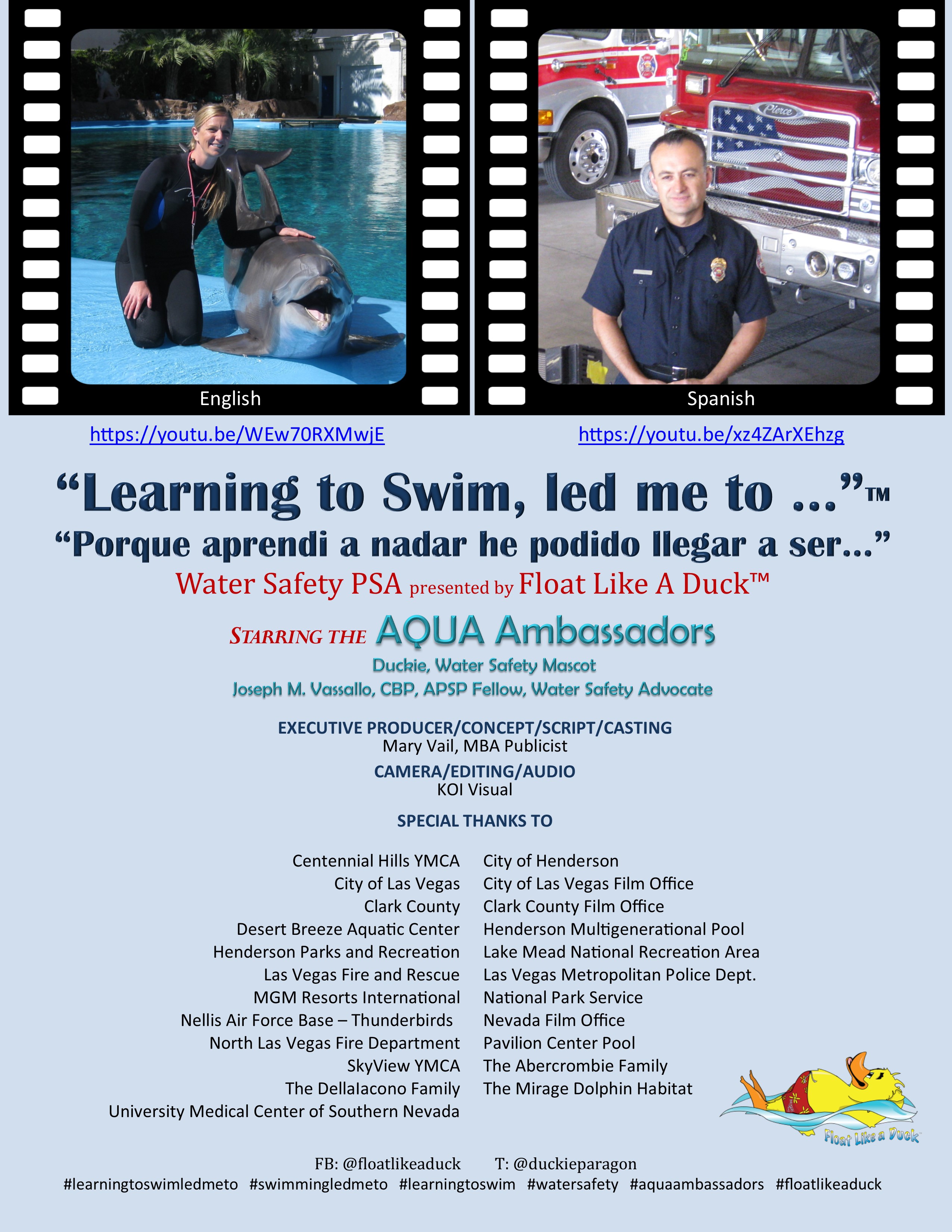 "Learning to Swim, led me to..."  PSA Video Poster