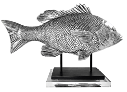 Coastal Decor | Coastal Accents | Tabletop Accessories | Snapper fish Figurine | Fish Sculpture | Home Accents | Interior Design from Clint Eagar Design Art Gallery in Santa Rosa Beach, FL | Gallery near Destin, Panama City, FL.