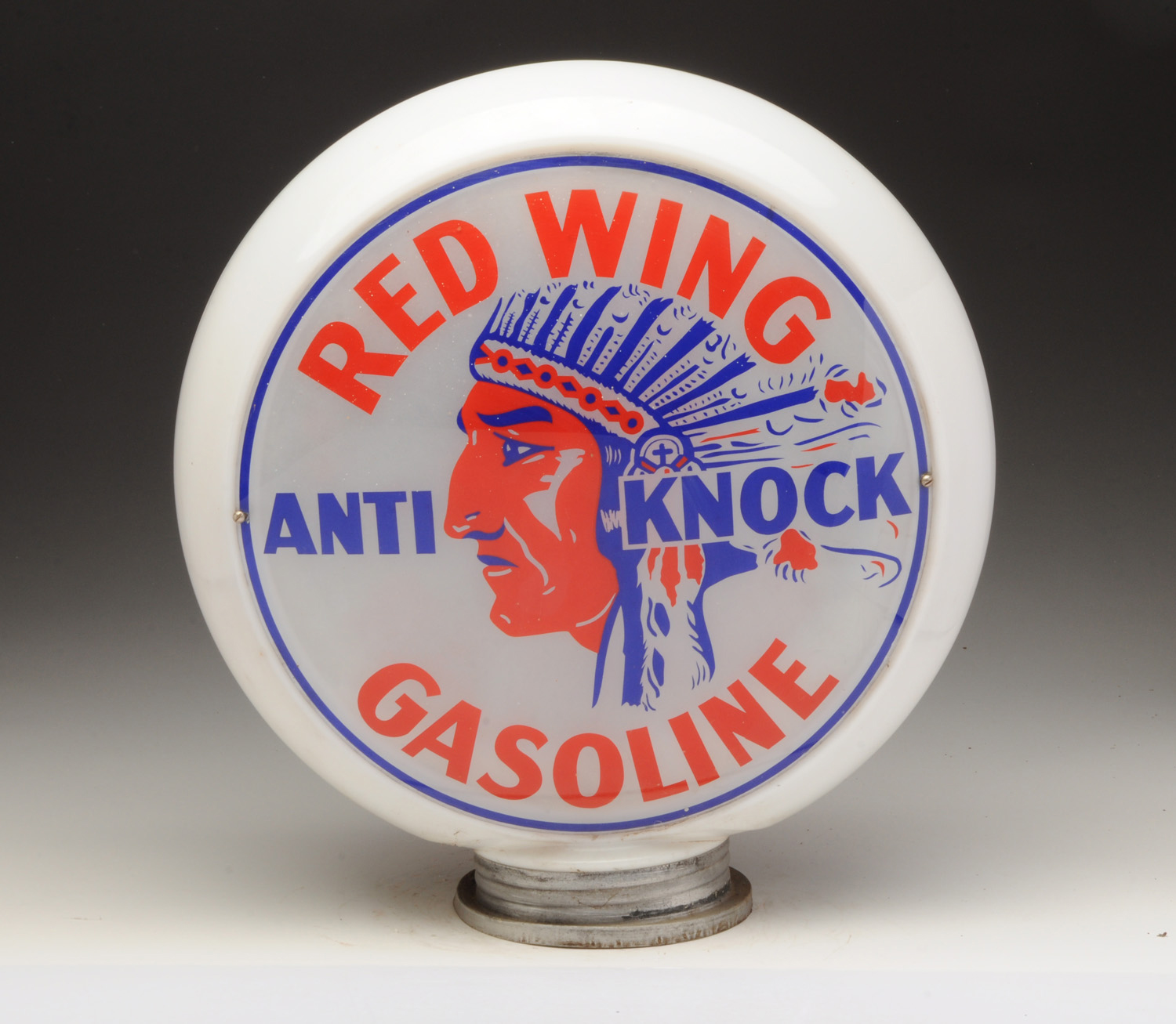 Lot #339	Red Wing Anti-Knock Gasoline Globe Lenses, estimated at $5,000-$8,000.