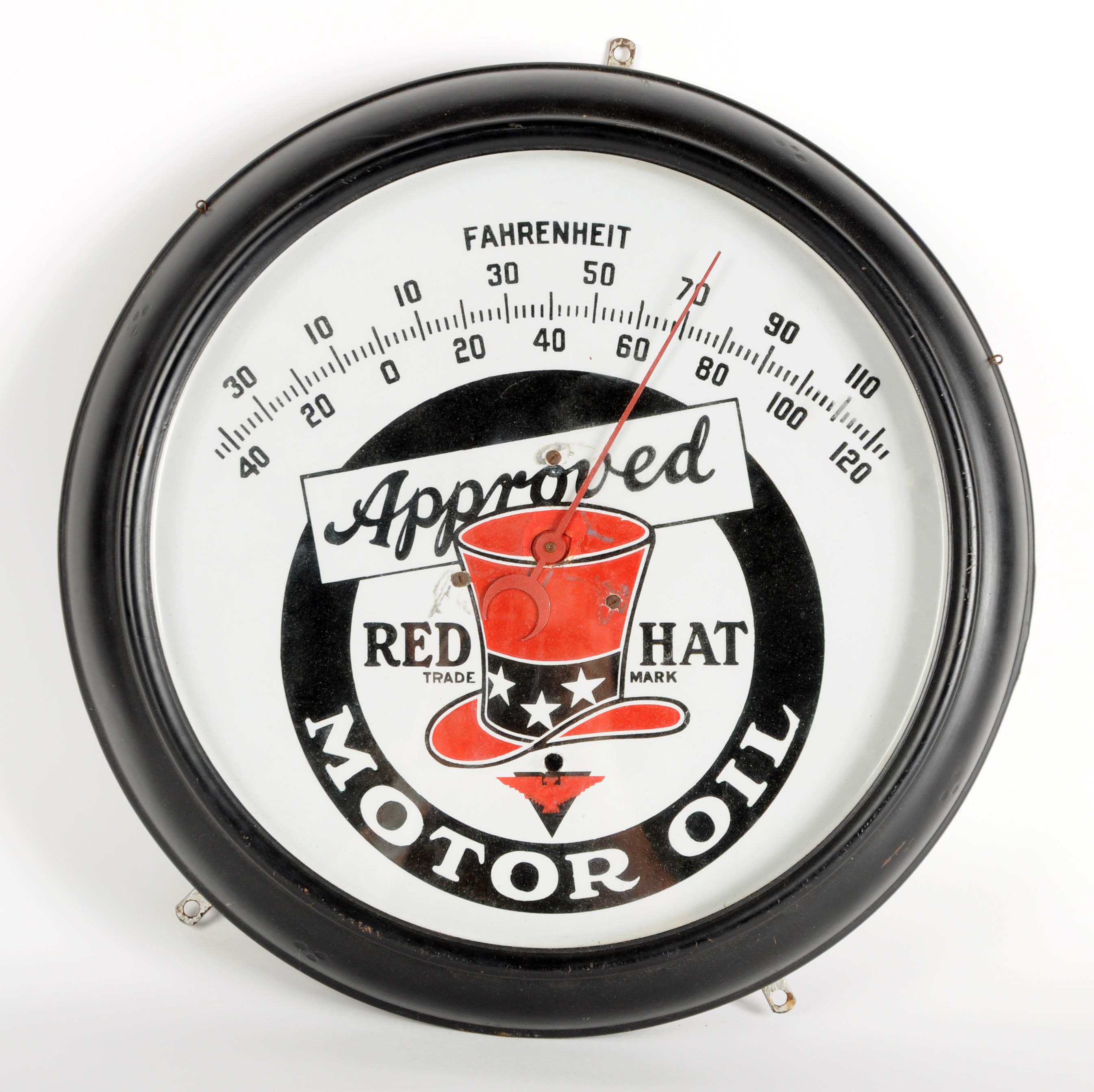 Lot #46, Red Hat Porcelain Thermometer, estimated at $4,000-$6,000.